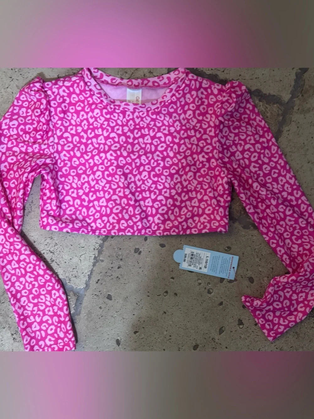 NWT-CAT & Jack SPF 50 long sleeve crop top swim shirt-SZ 10/12
